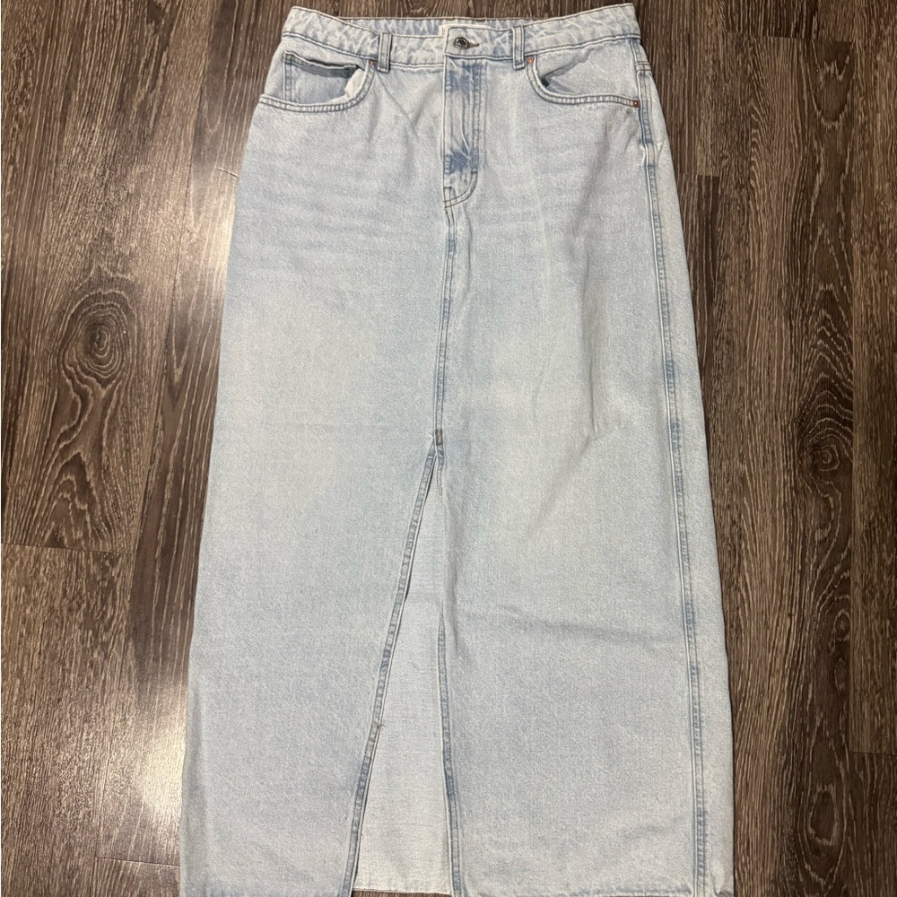 Light Wash Denim Skirt